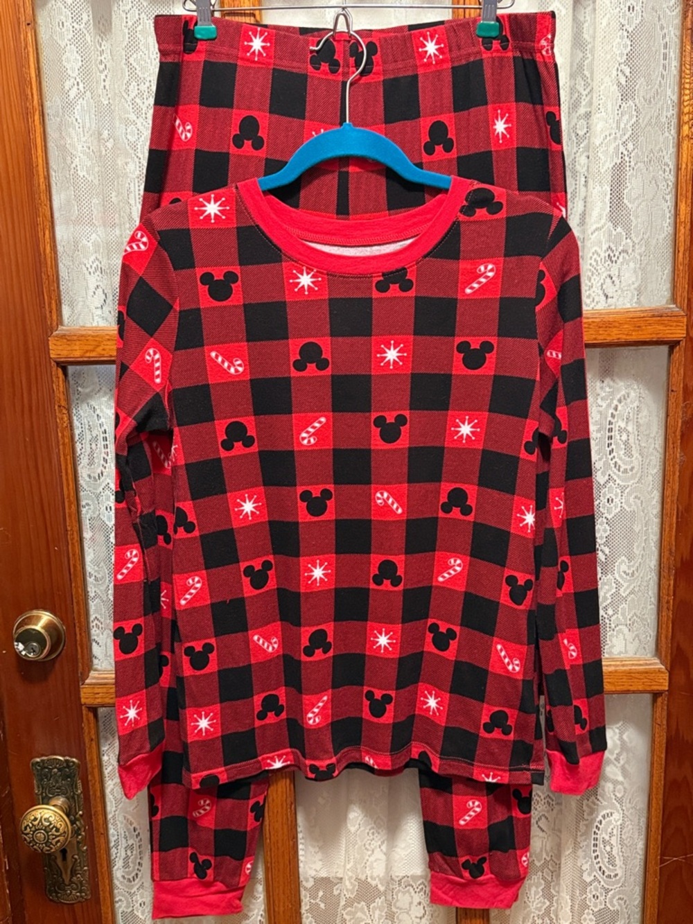 Disney Buffalo Plaid Mickey Mouse Pajama Set